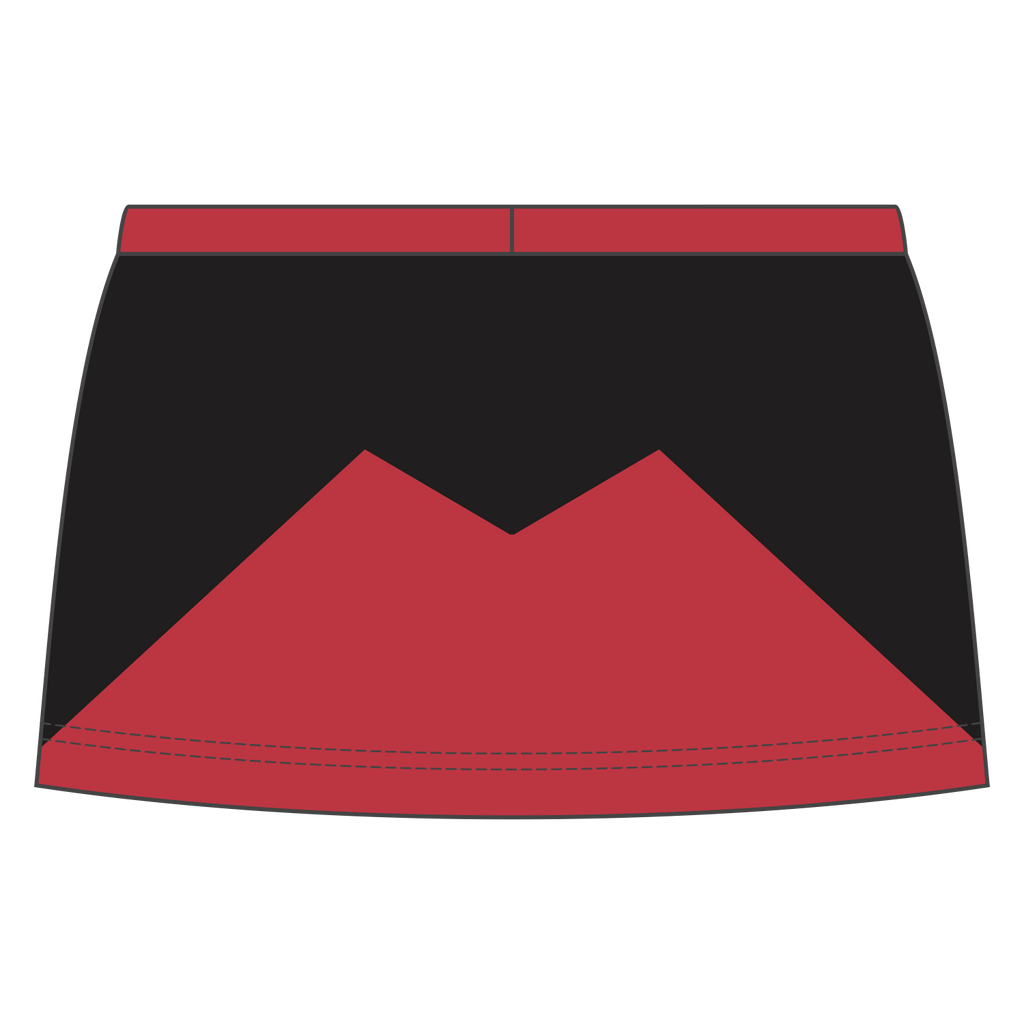 Custom Crossover Vent Cheerleading Skirts