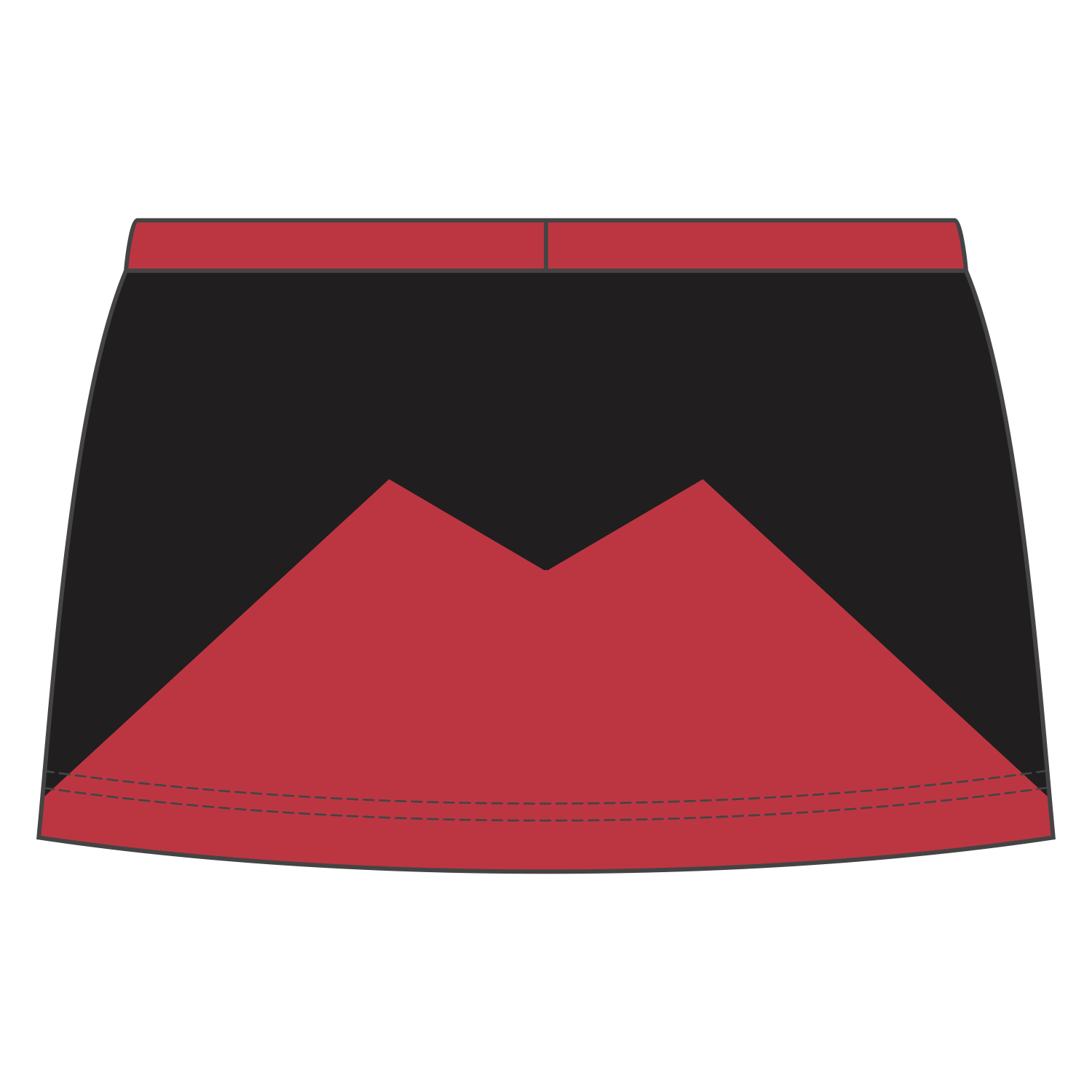 Custom Crossover Vent Cheerleading Skirts