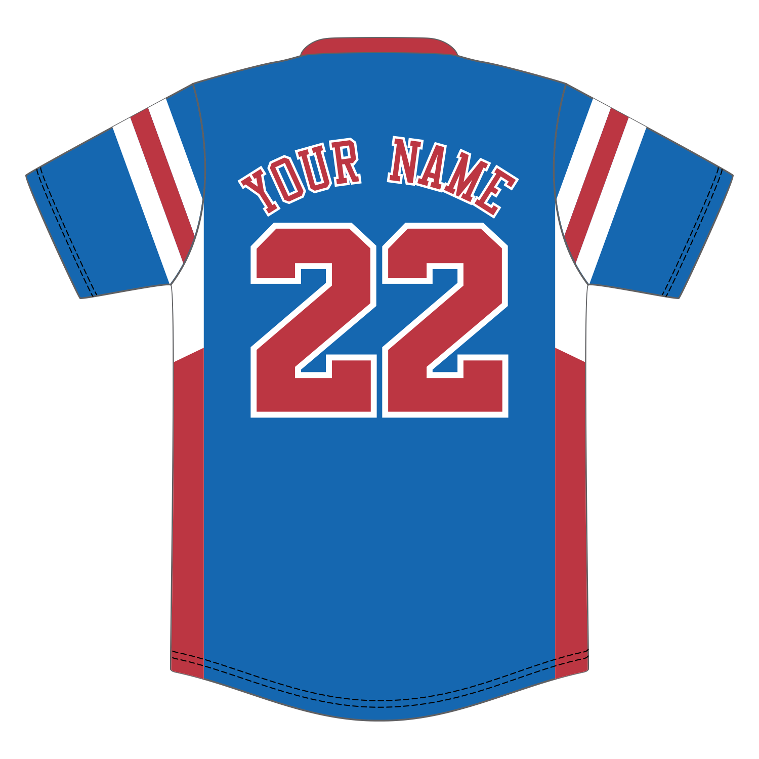 Custom V-Neck Baseball Jersey