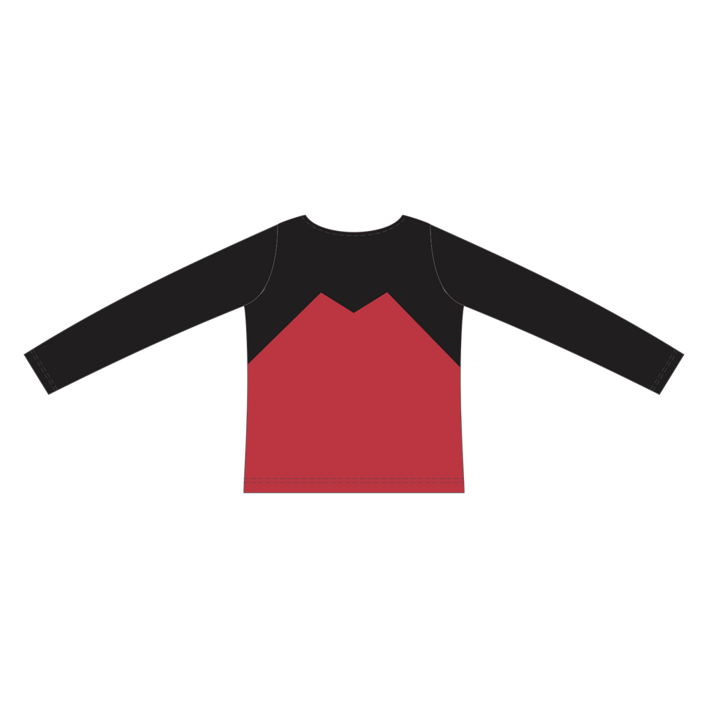 Custom Long Sleeved Crew Neck Cheerleading Shells
