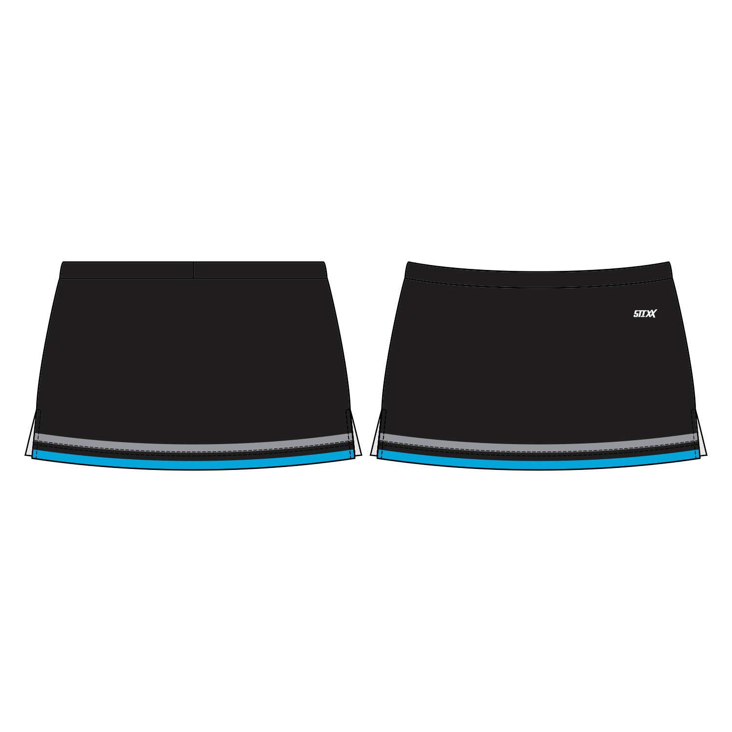 Side Vent Cheerleading Skort