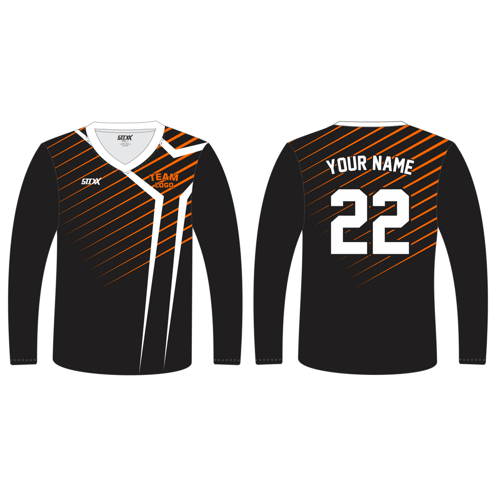 Custom Long‑Sleeve V‑Neck T‑Shirts