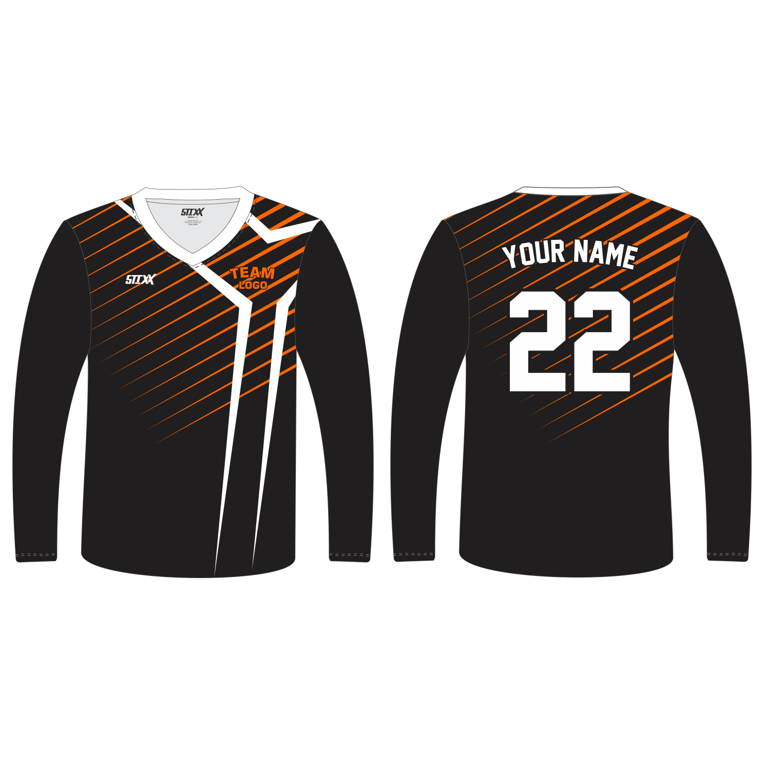 Custom Long‑Sleeve V‑Neck T‑Shirts