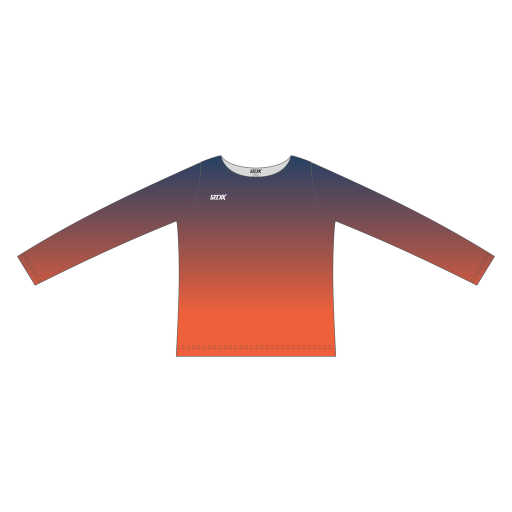 Custom Long Sleeved Crew Neck Cheerleading Shells