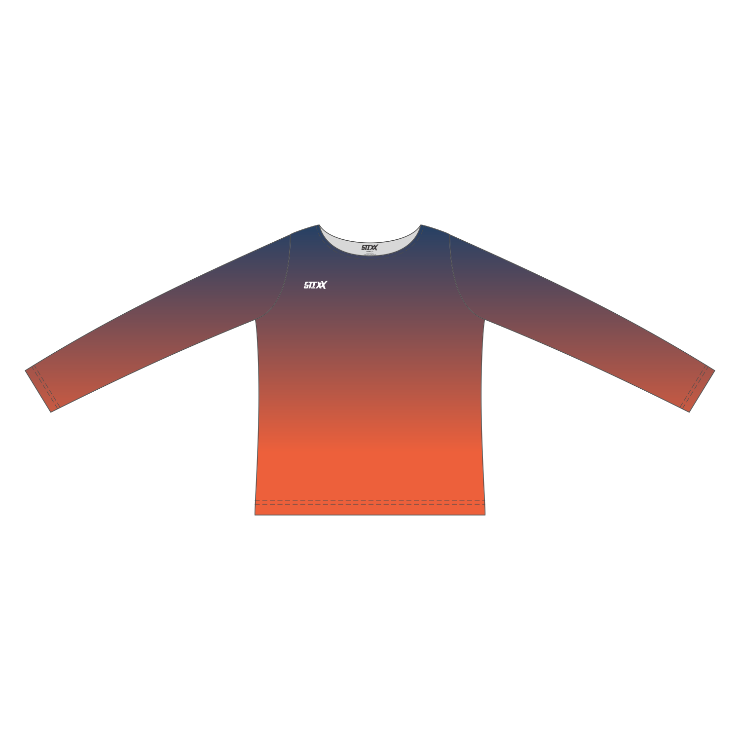 Custom Long Sleeved Crew Neck Cheerleading Shells