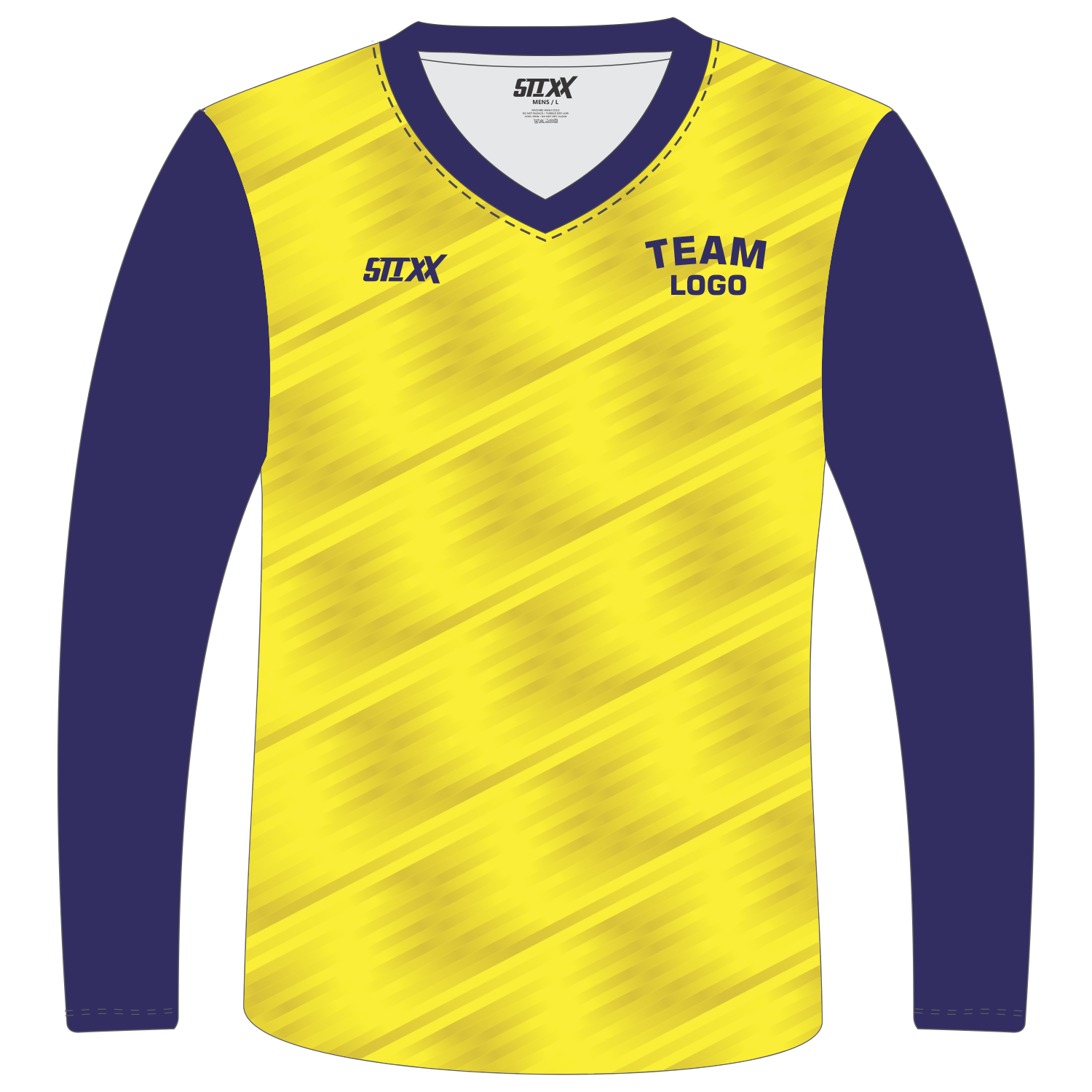 Custom Long‑Sleeve V‑Neck T‑Shirts