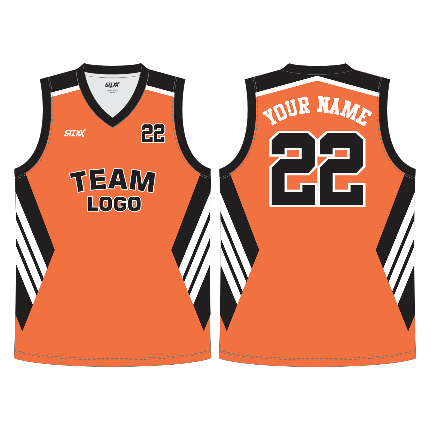 CUSTOM REVERSIBLE V-NECK BASKETBALL JERSEYS