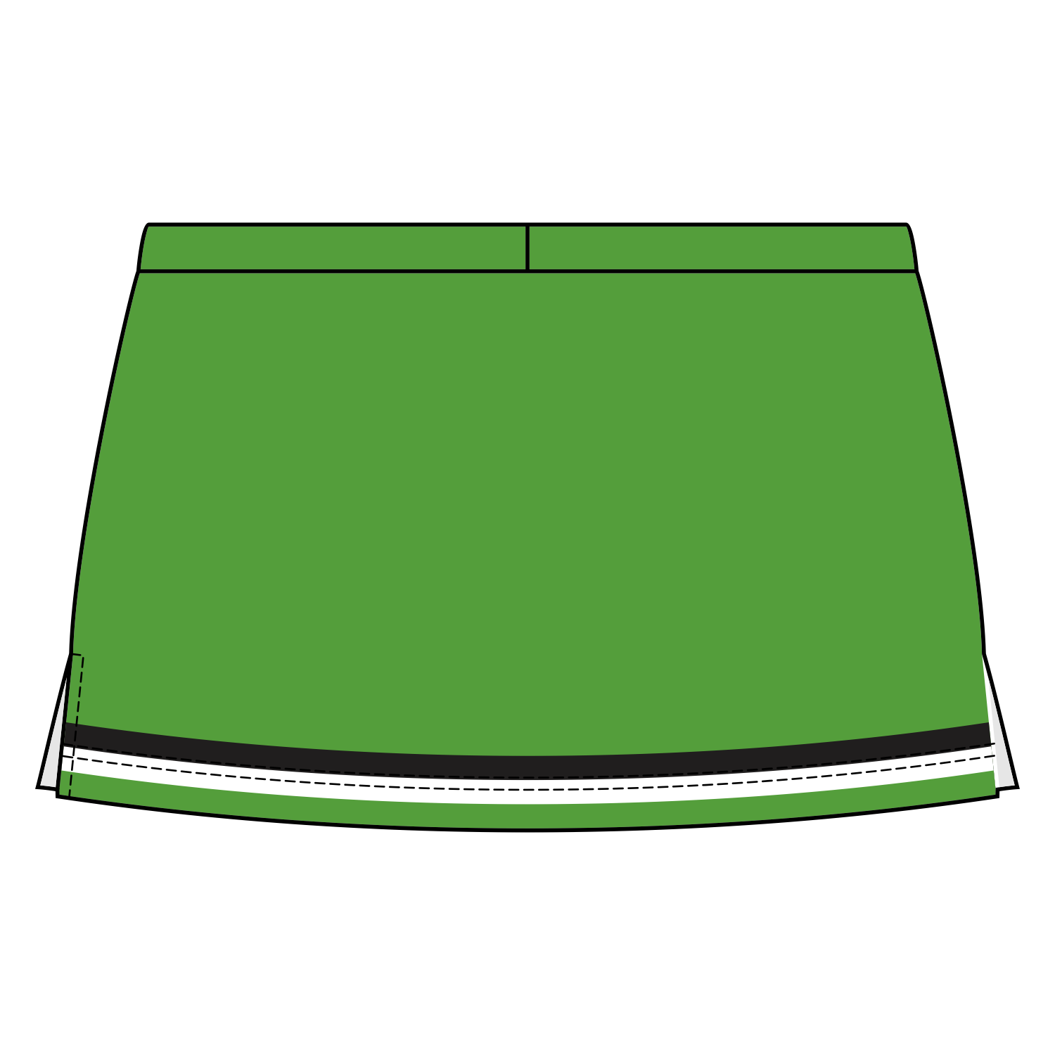 Side Vent Cheerleading Skort