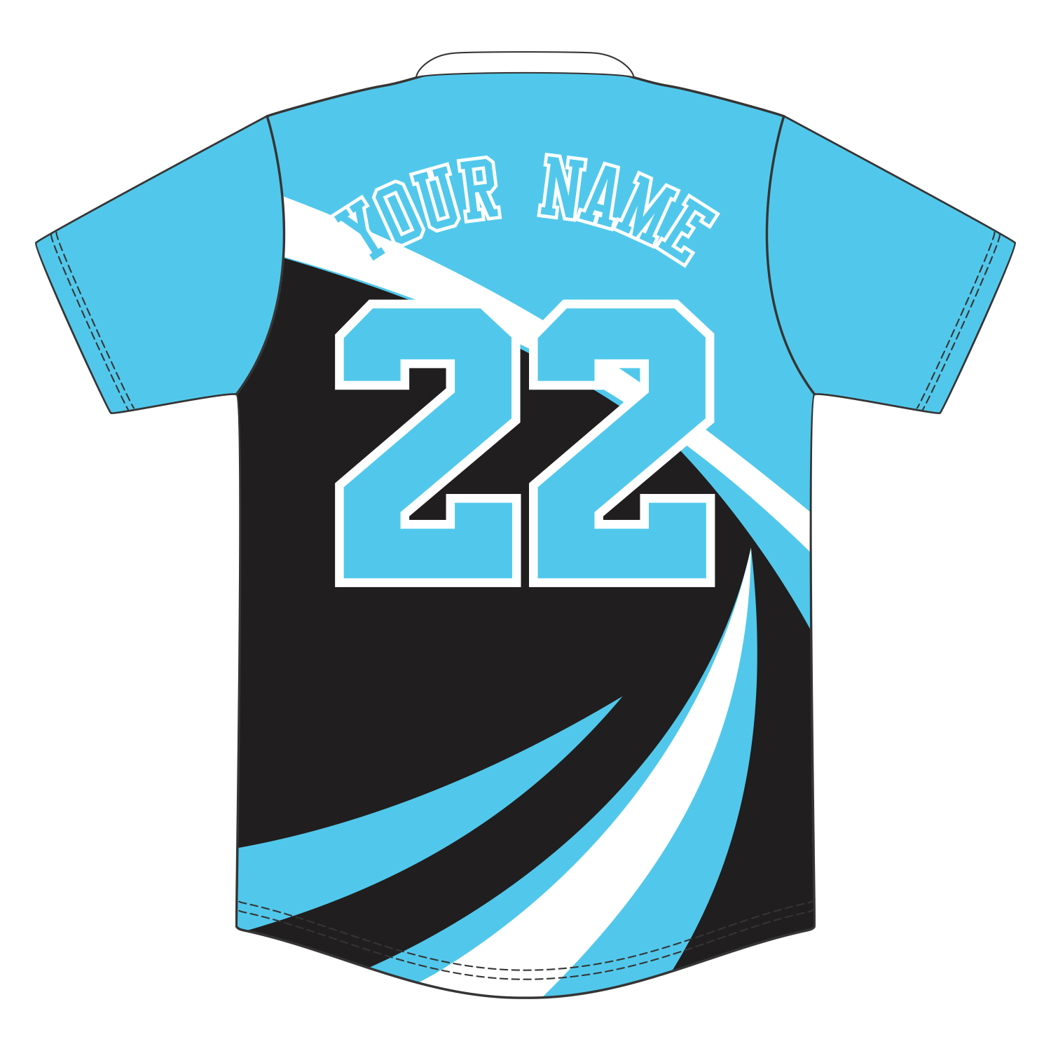 Custom V-Neck Baseball Jersey