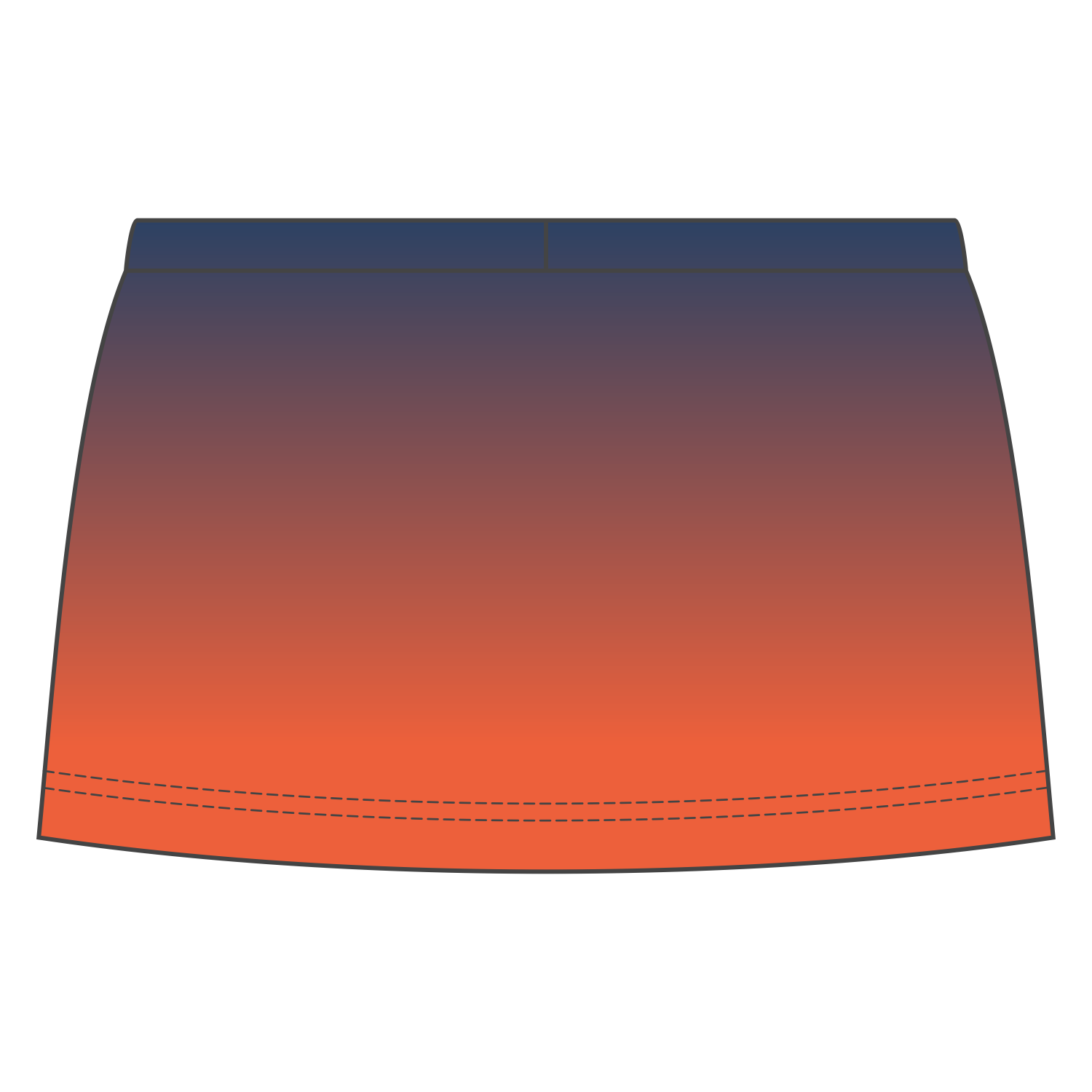 Custom Crossover Vent Cheerleading Skirts