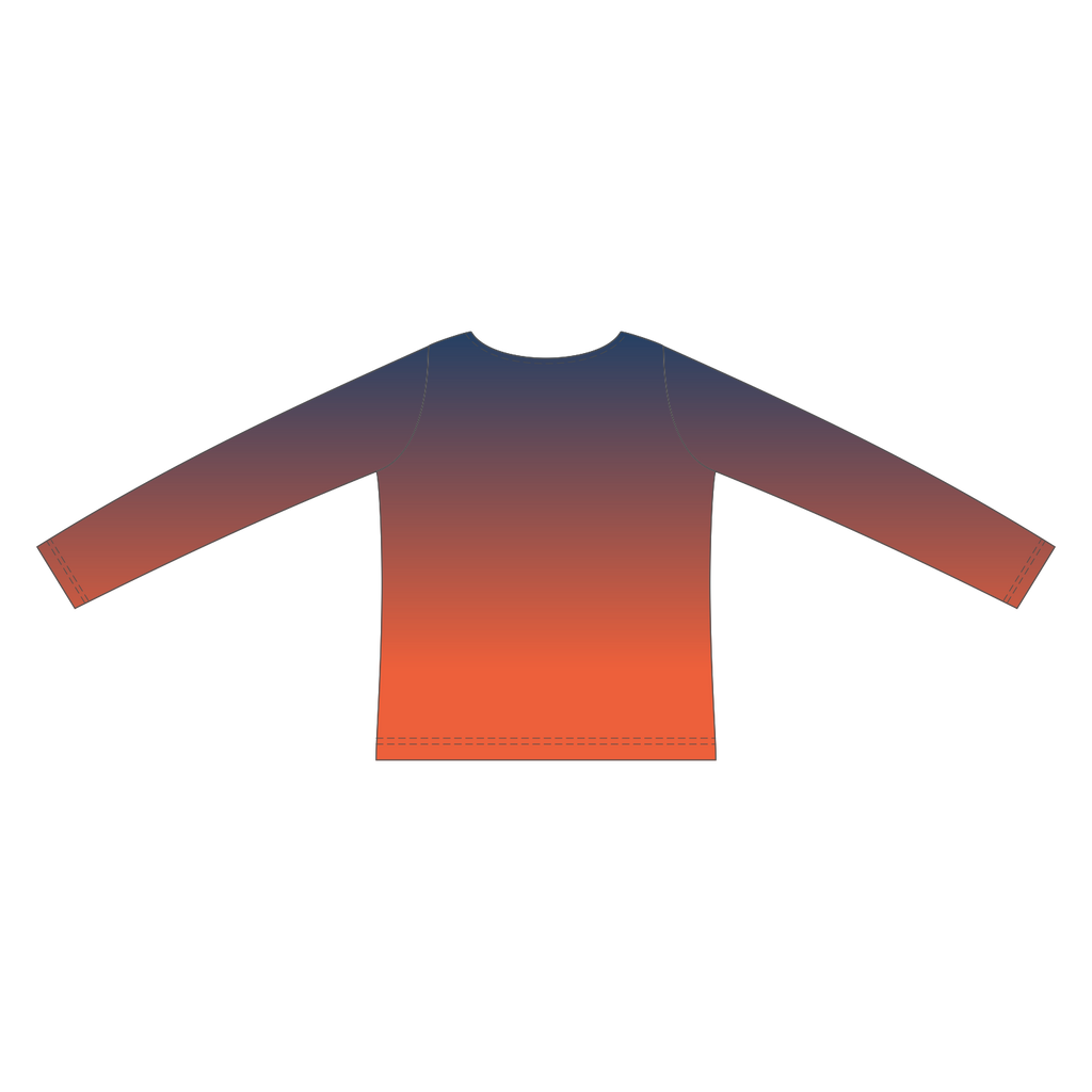 Custom Long Sleeved Crew Neck Cheerleading Shells