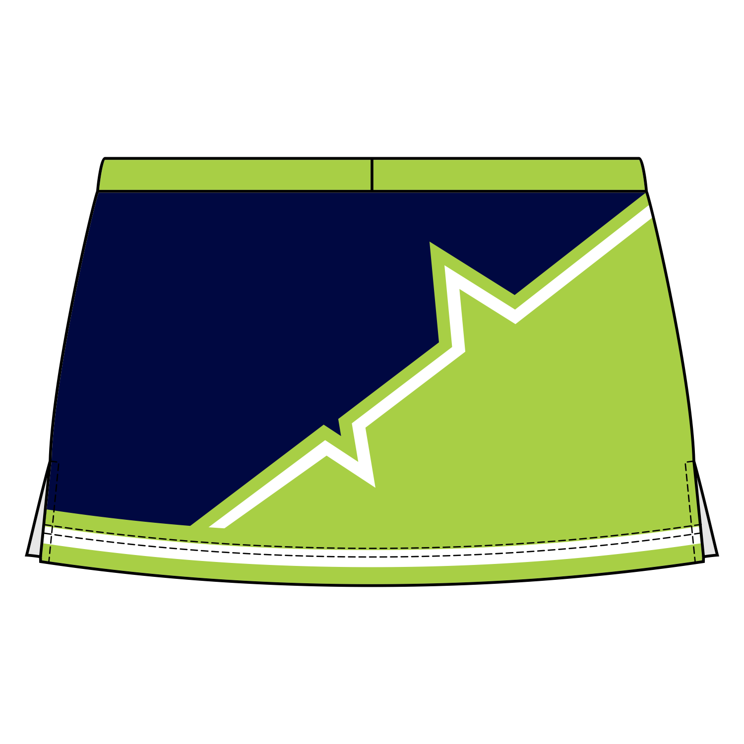 Side Vent Cheerleading Skort