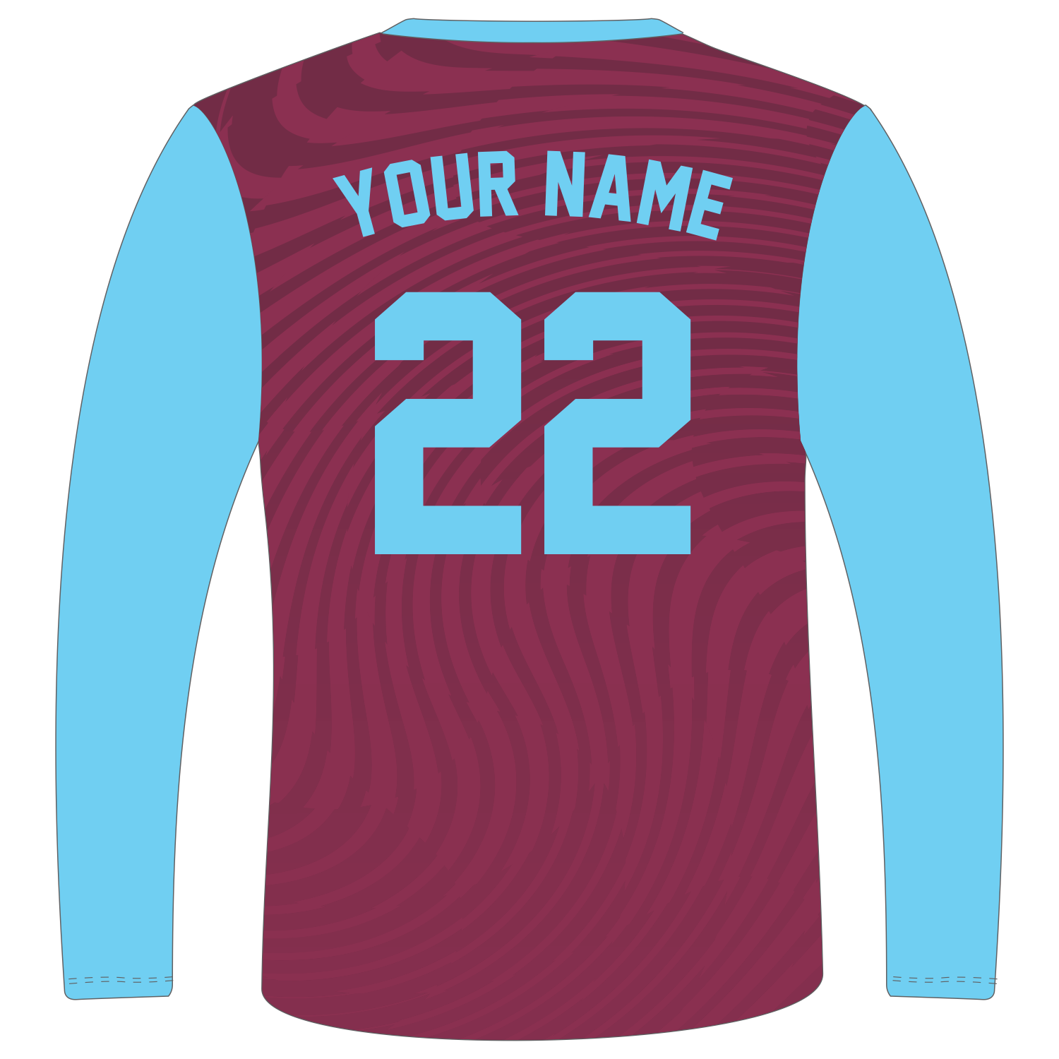 Custom Long‑Sleeve V‑Neck T‑Shirts