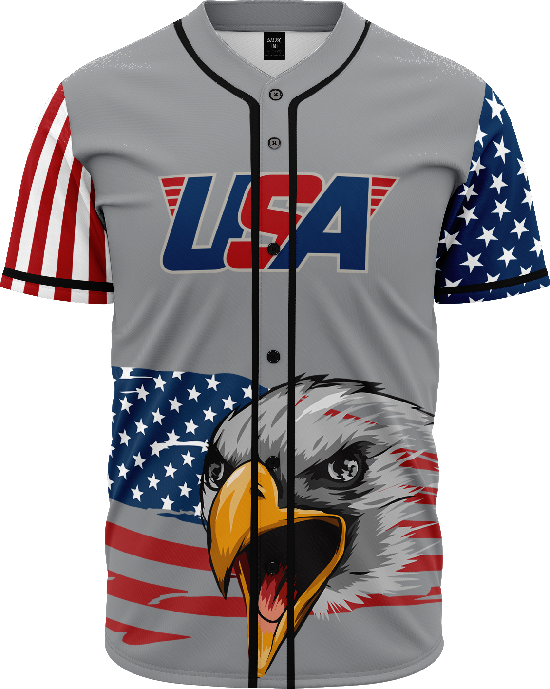 GREY AMERICA 1 BASEBALL JERSEY
