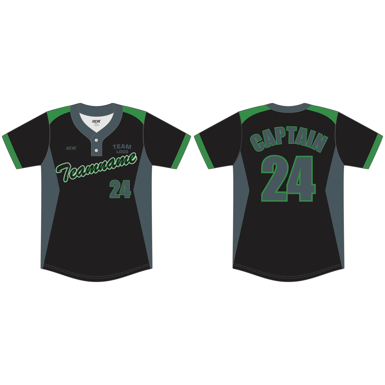 Custom 2-Button Baseball Jerseys