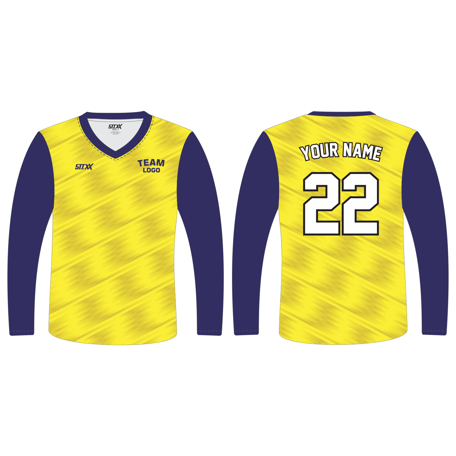 Custom Long‑Sleeve V‑Neck T‑Shirts