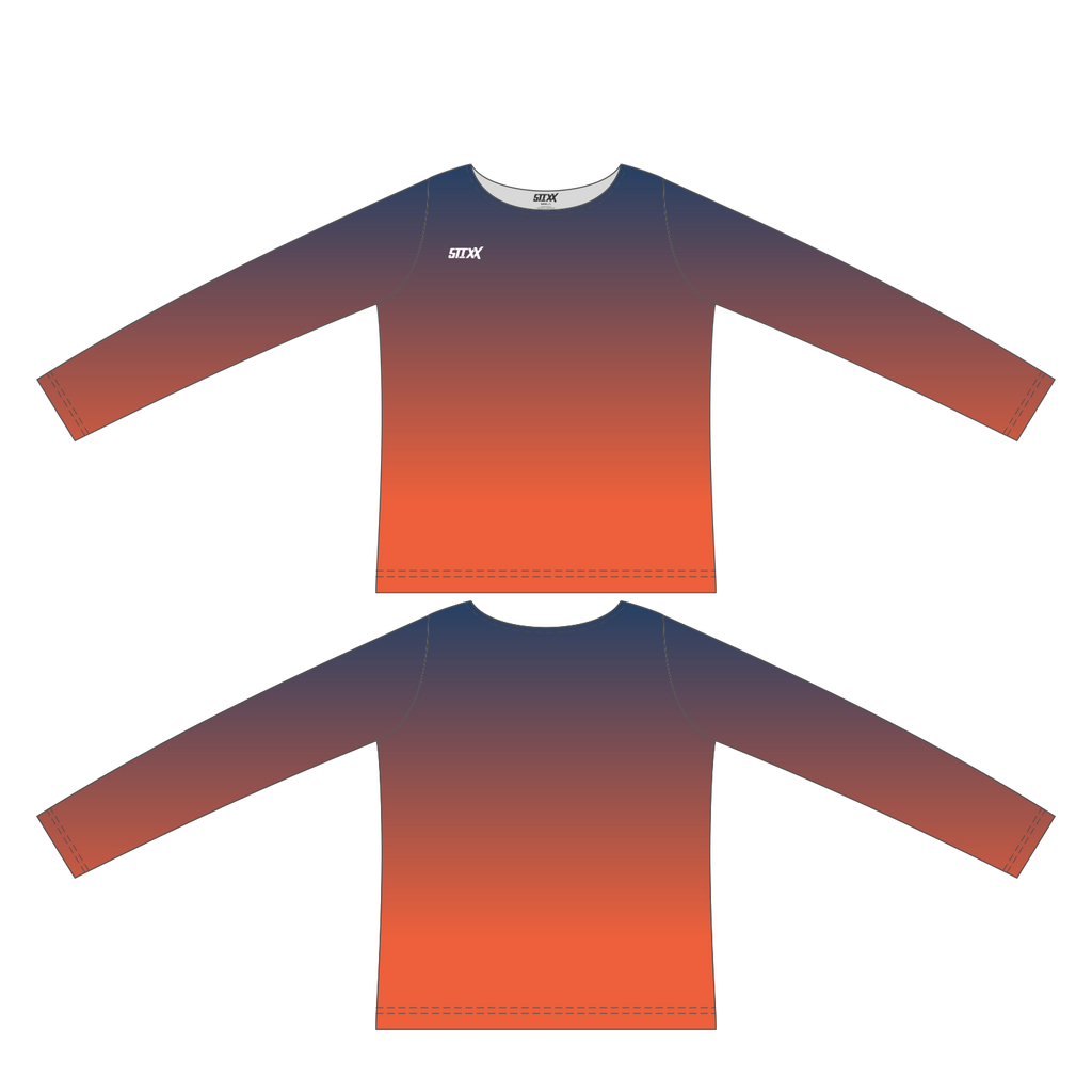 Custom Long Sleeved Crew Neck Cheerleading Shells