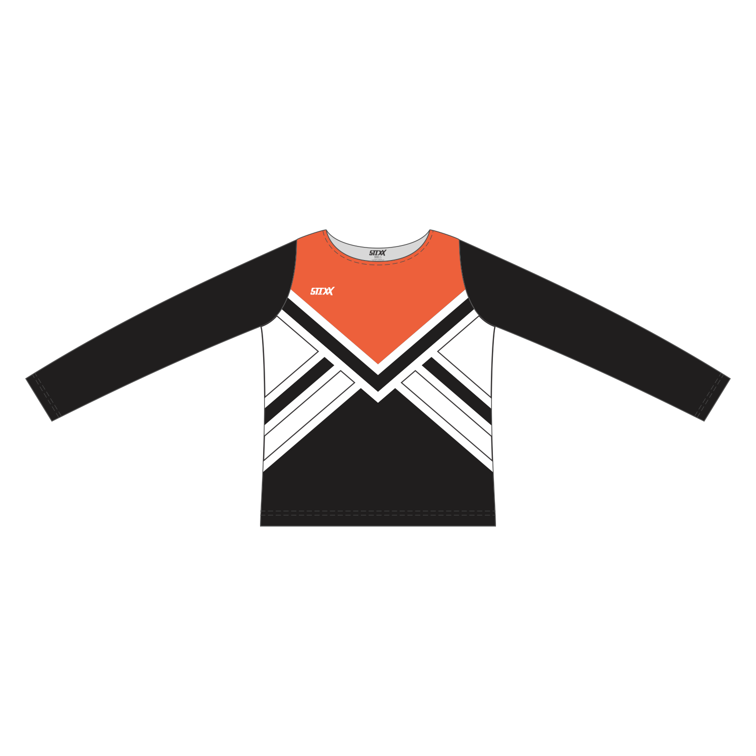 Custom Long Sleeved Crew Neck Cheerleading Shells