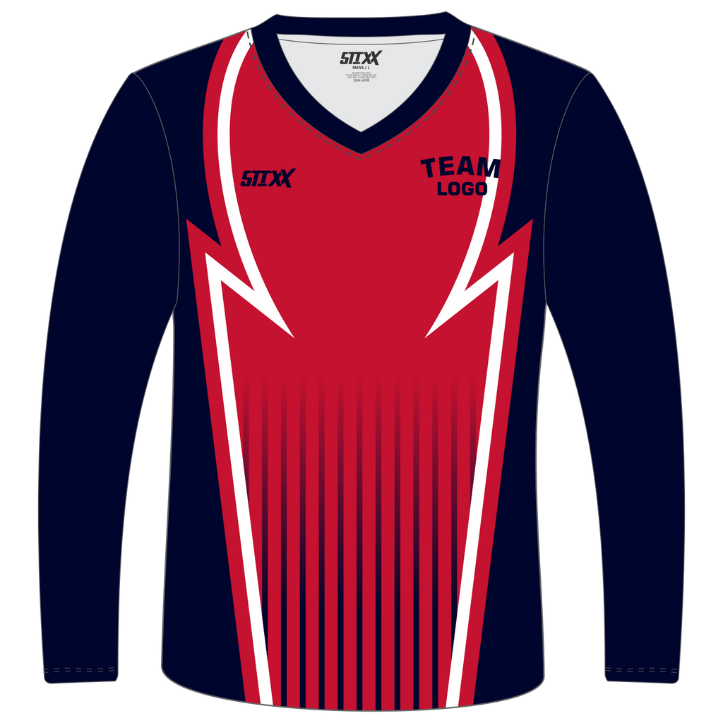 Custom Long‑Sleeve V‑Neck T‑Shirts