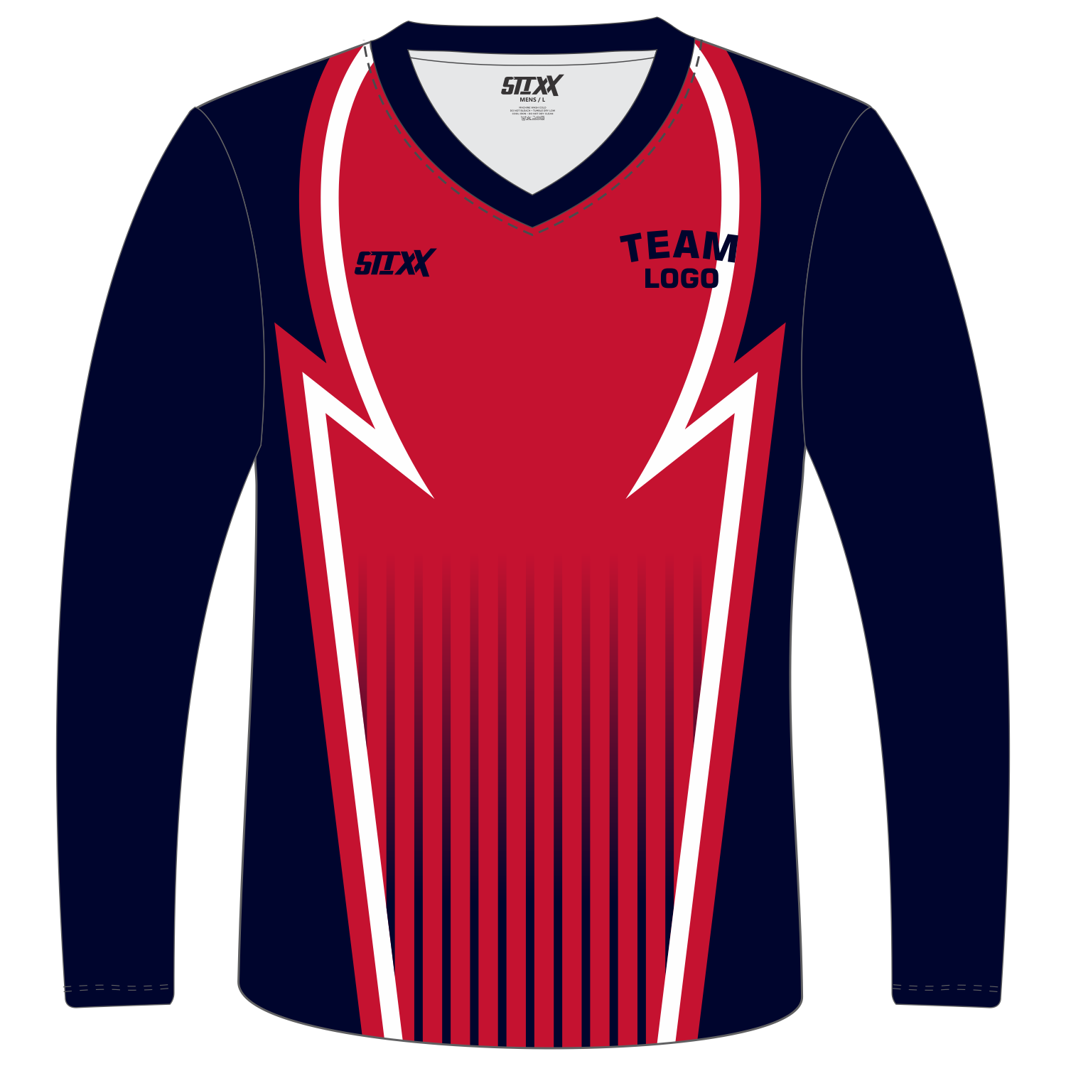 Custom Long‑Sleeve V‑Neck T‑Shirts