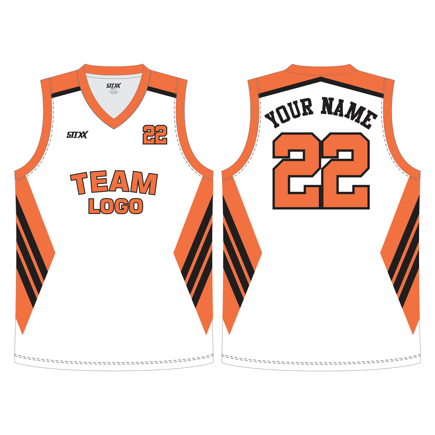 CUSTOM REVERSIBLE V-NECK BASKETBALL JERSEYS