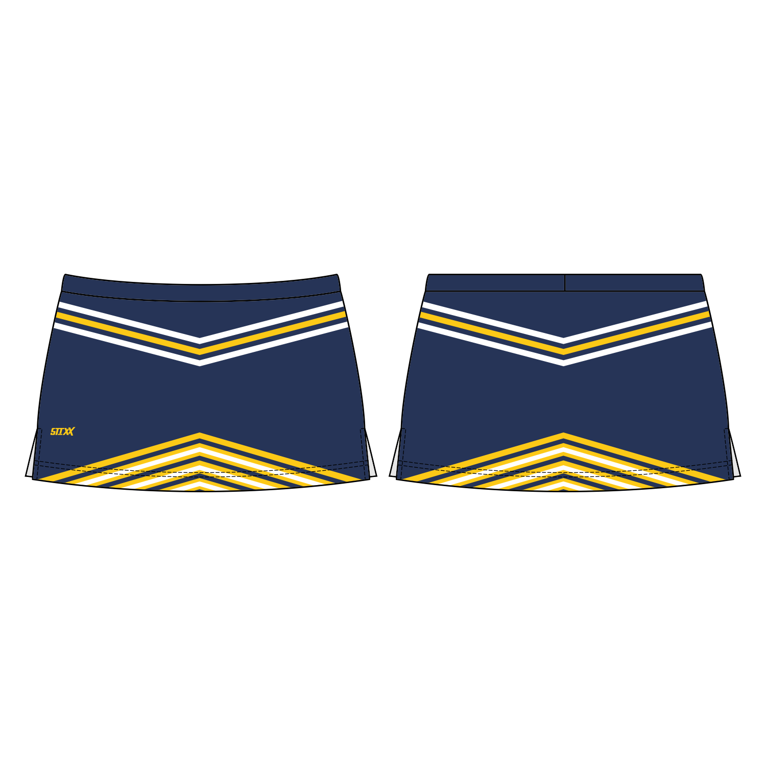 Side Vent Cheerleading Skort