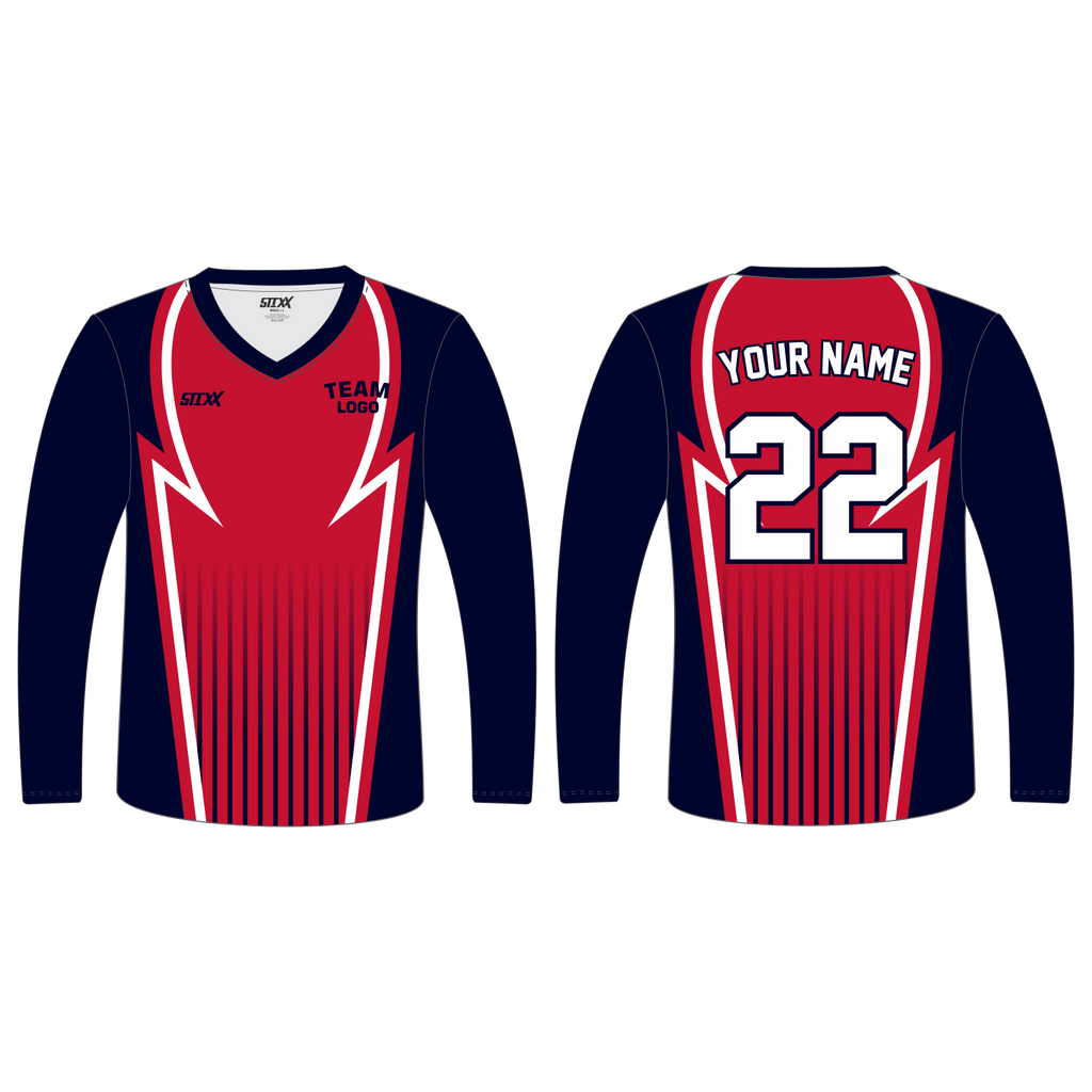 Custom Long‑Sleeve V‑Neck T‑Shirts