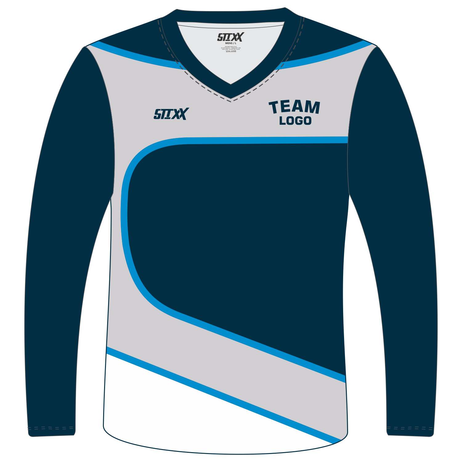 Custom Long‑Sleeve V‑Neck T‑Shirts