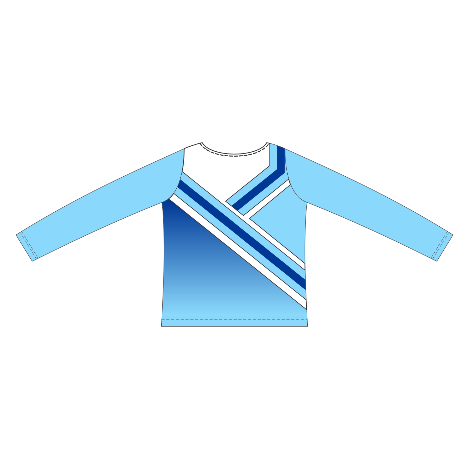 Custom Long Sleeved Crew Neck Cheerleading Shells