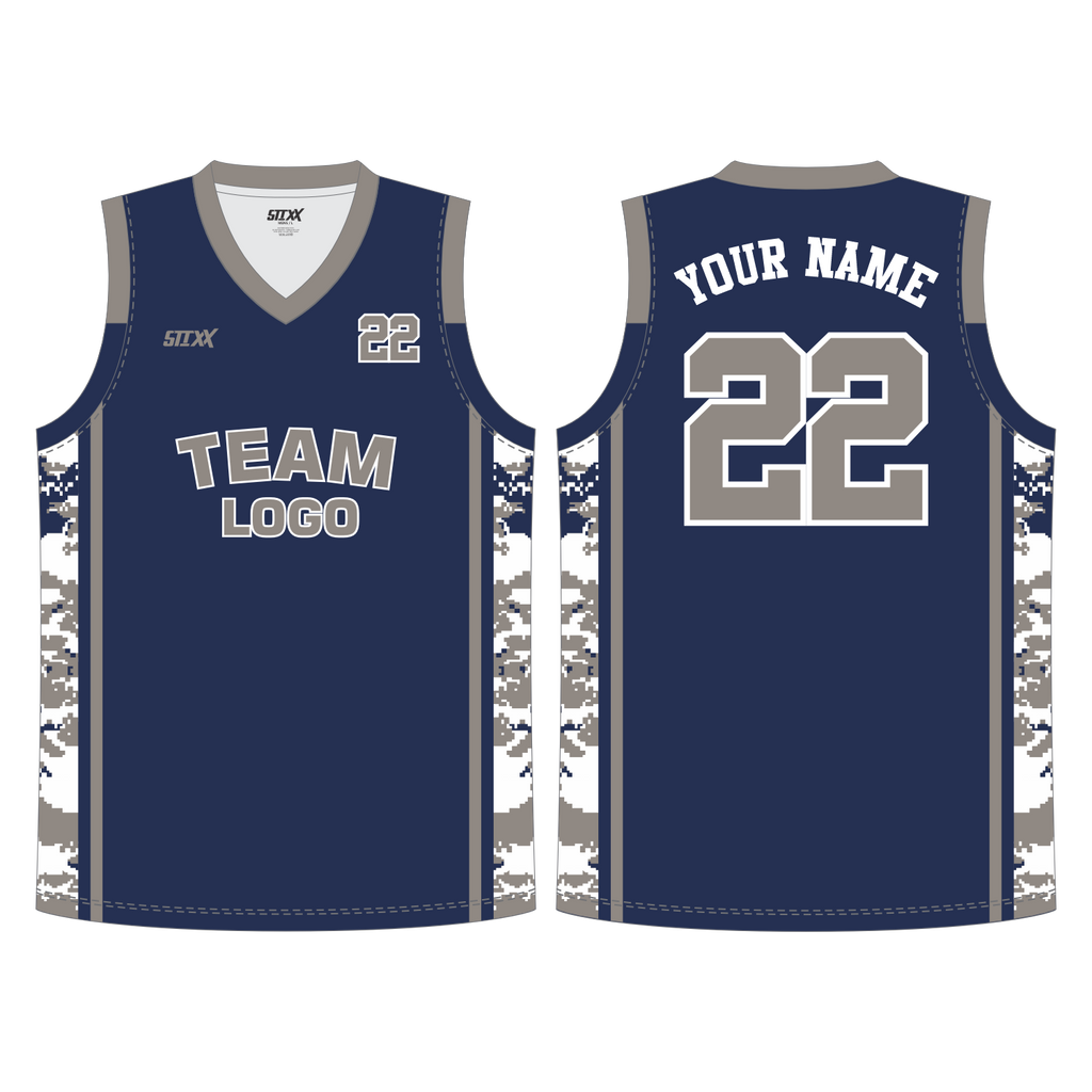 CUSTOM REVERSIBLE V-NECK BASKETBALL JERSEYS