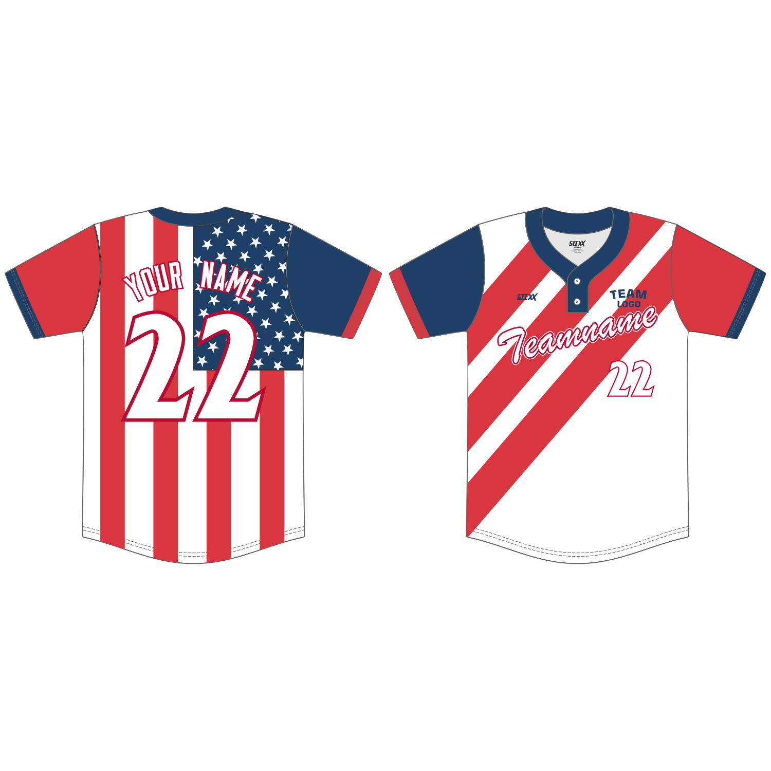 Custom 2-Button Baseball Jerseys