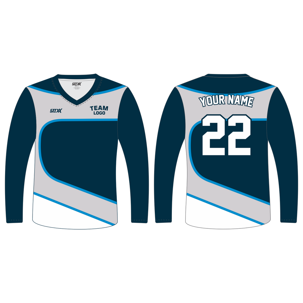 Custom Long‑Sleeve V‑Neck T‑Shirts