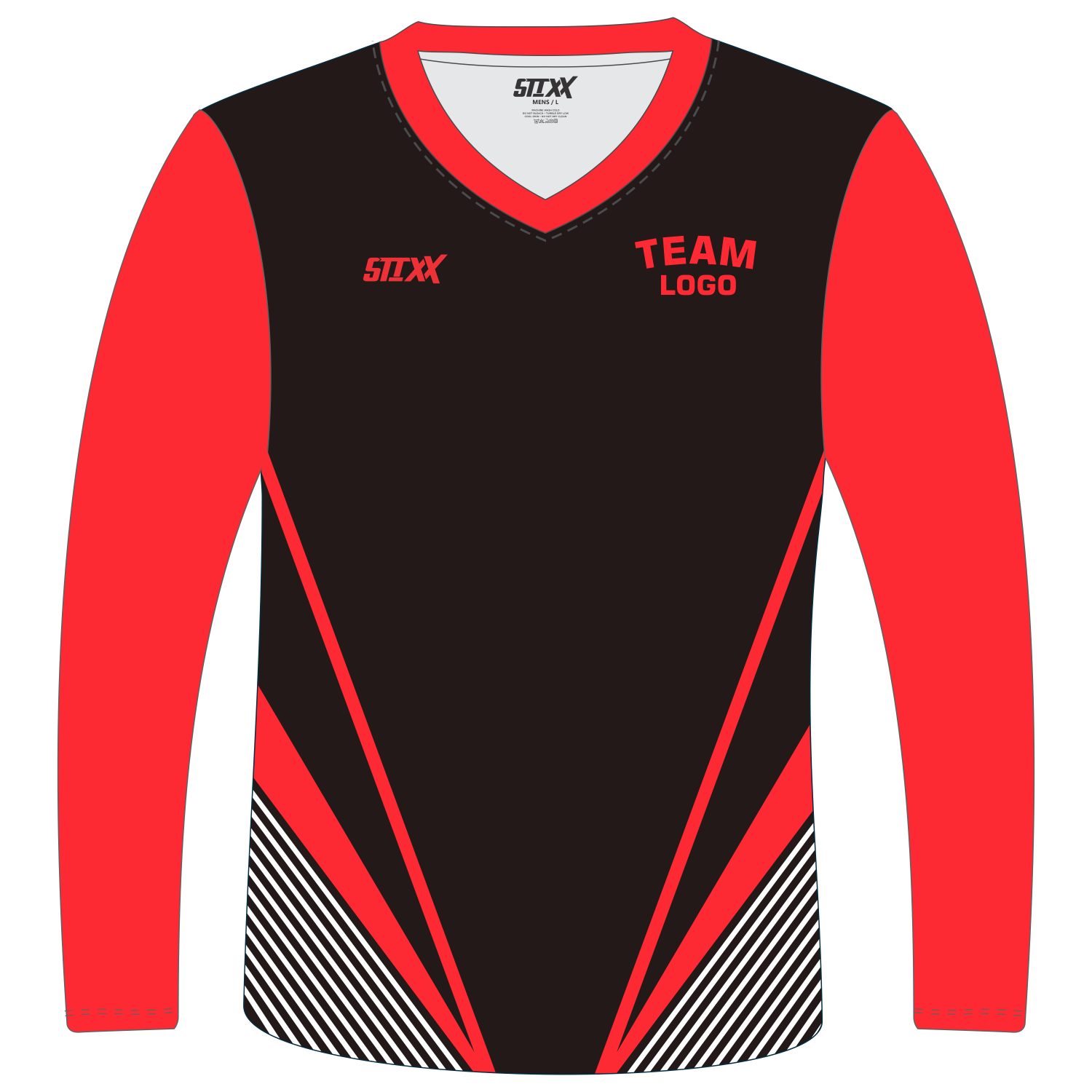 Custom Long‑Sleeve V‑Neck T‑Shirts