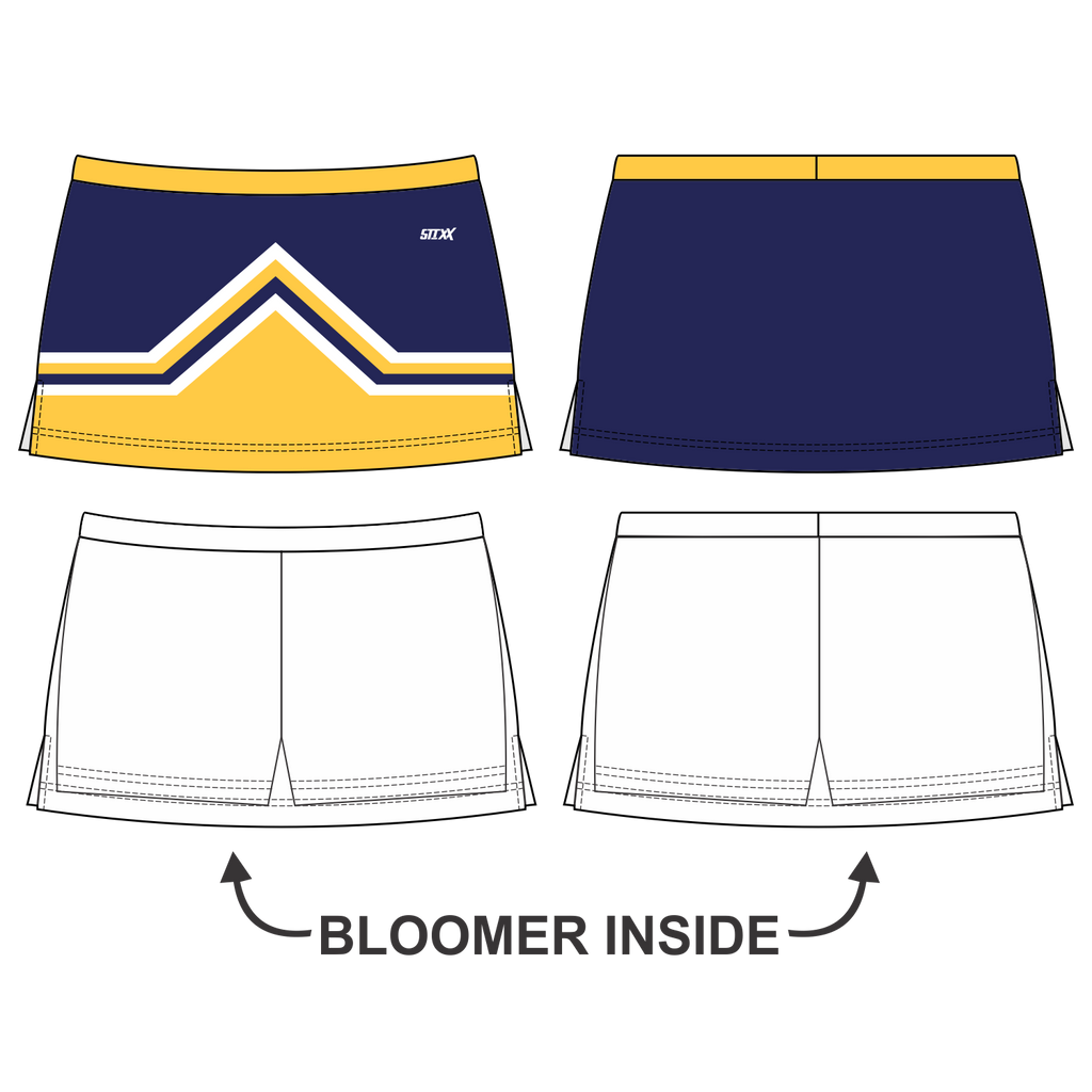 Side Vent Cheerleading Skort