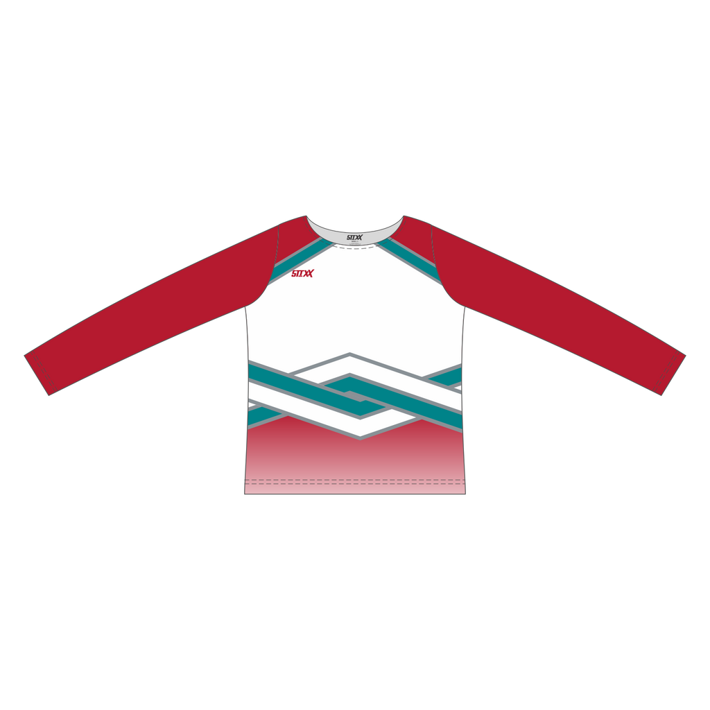 Custom Long Sleeved Crew Neck Cheerleading Shells