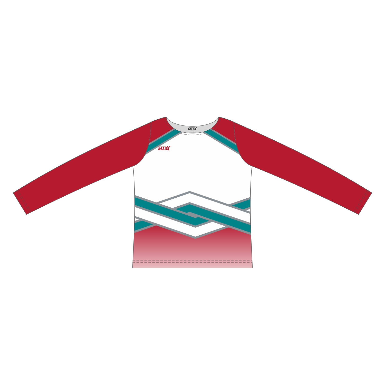 Custom Long Sleeved Crew Neck Cheerleading Shells