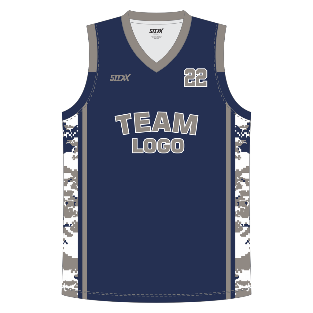 CUSTOM REVERSIBLE V-NECK BASKETBALL JERSEYS