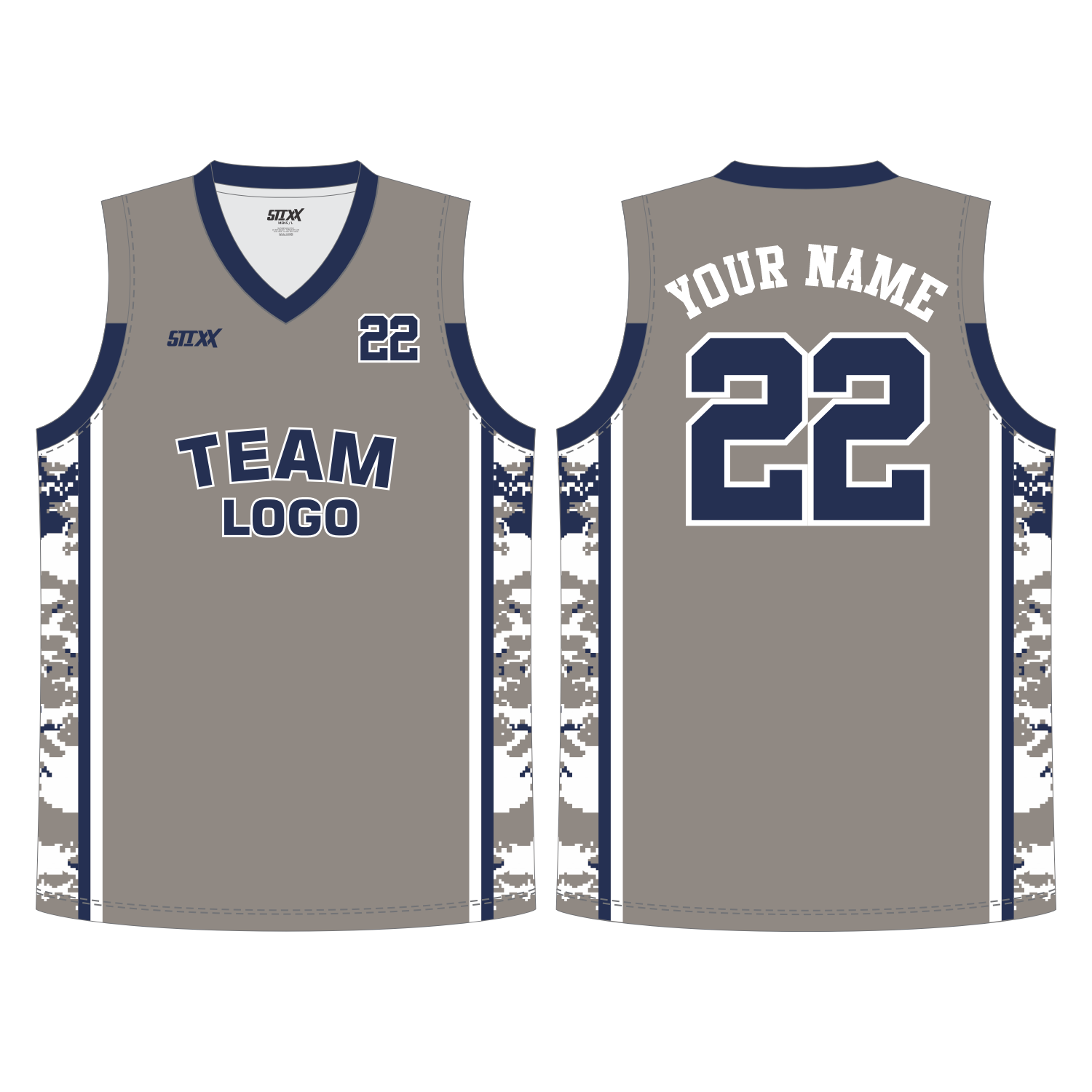 CUSTOM REVERSIBLE V-NECK BASKETBALL JERSEYS
