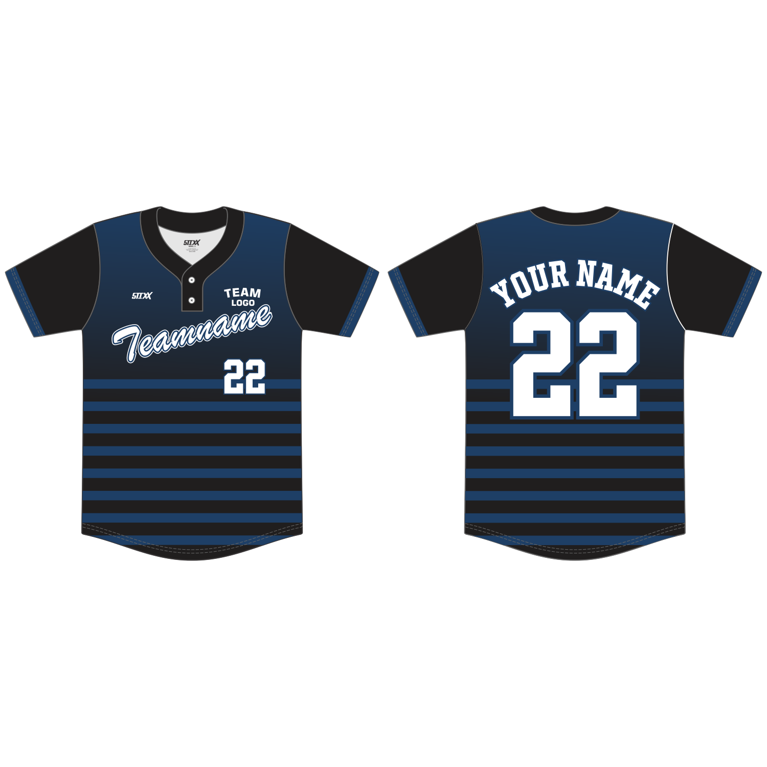 Custom 2-Button Baseball Jerseys