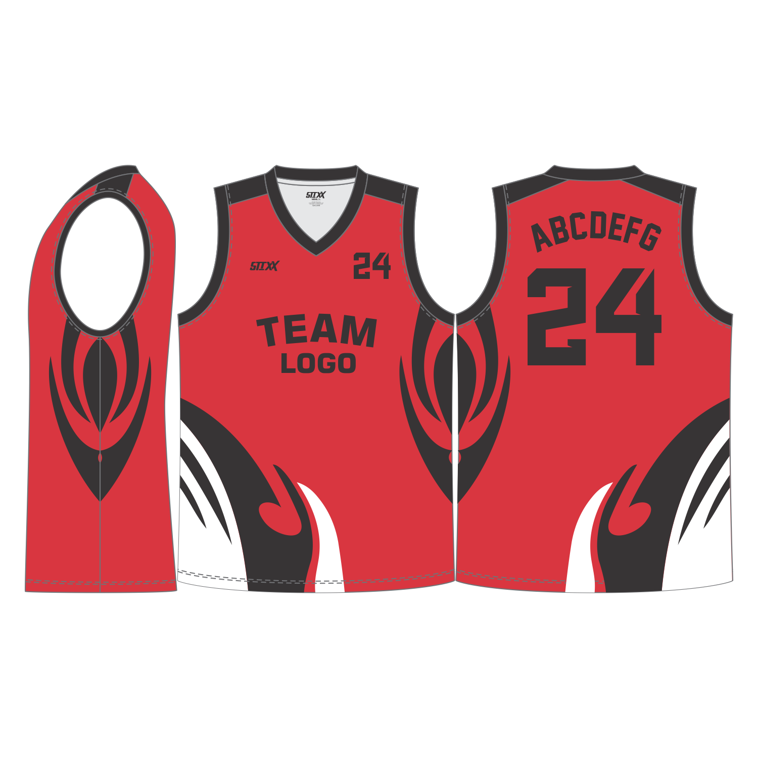 CUSTOM V-NECK BASKETBALL JERSEYS