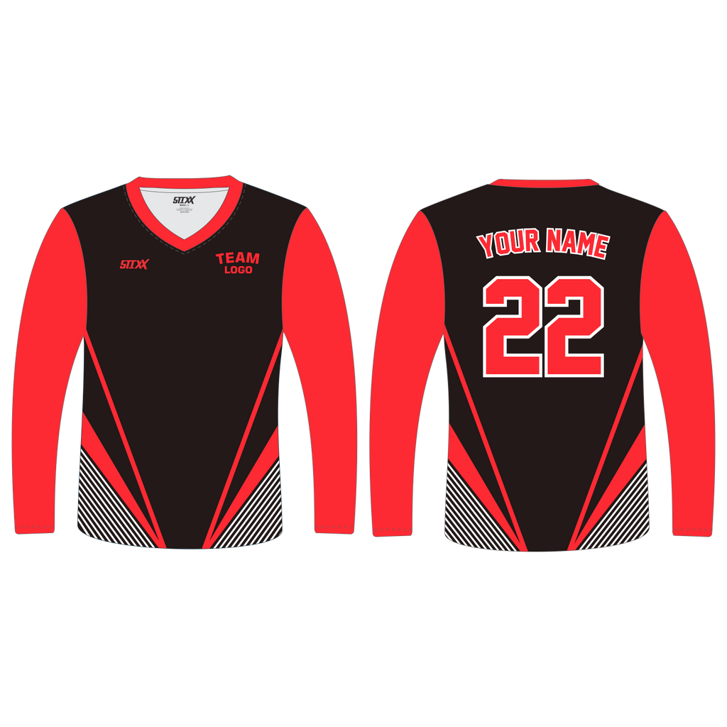 Custom Long‑Sleeve V‑Neck T‑Shirts
