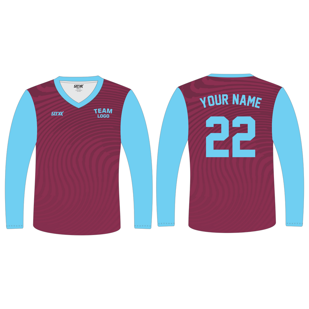 Custom Long‑Sleeve V‑Neck T‑Shirts