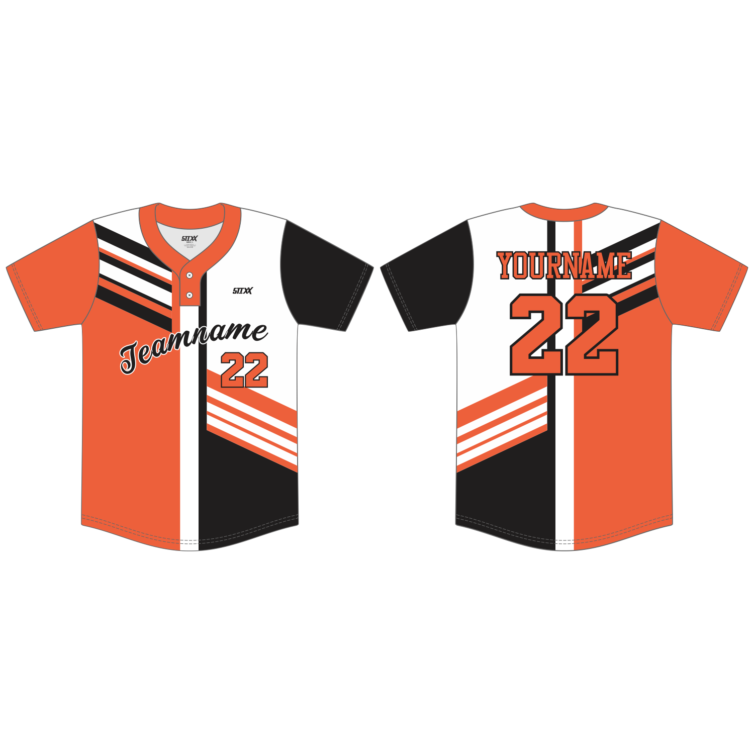 Custom 2-Button Baseball Jerseys