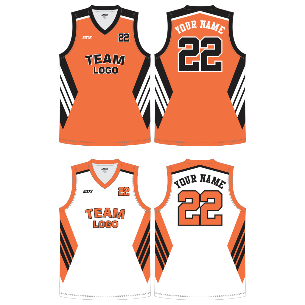 CUSTOM REVERSIBLE V-NECK BASKETBALL JERSEYS