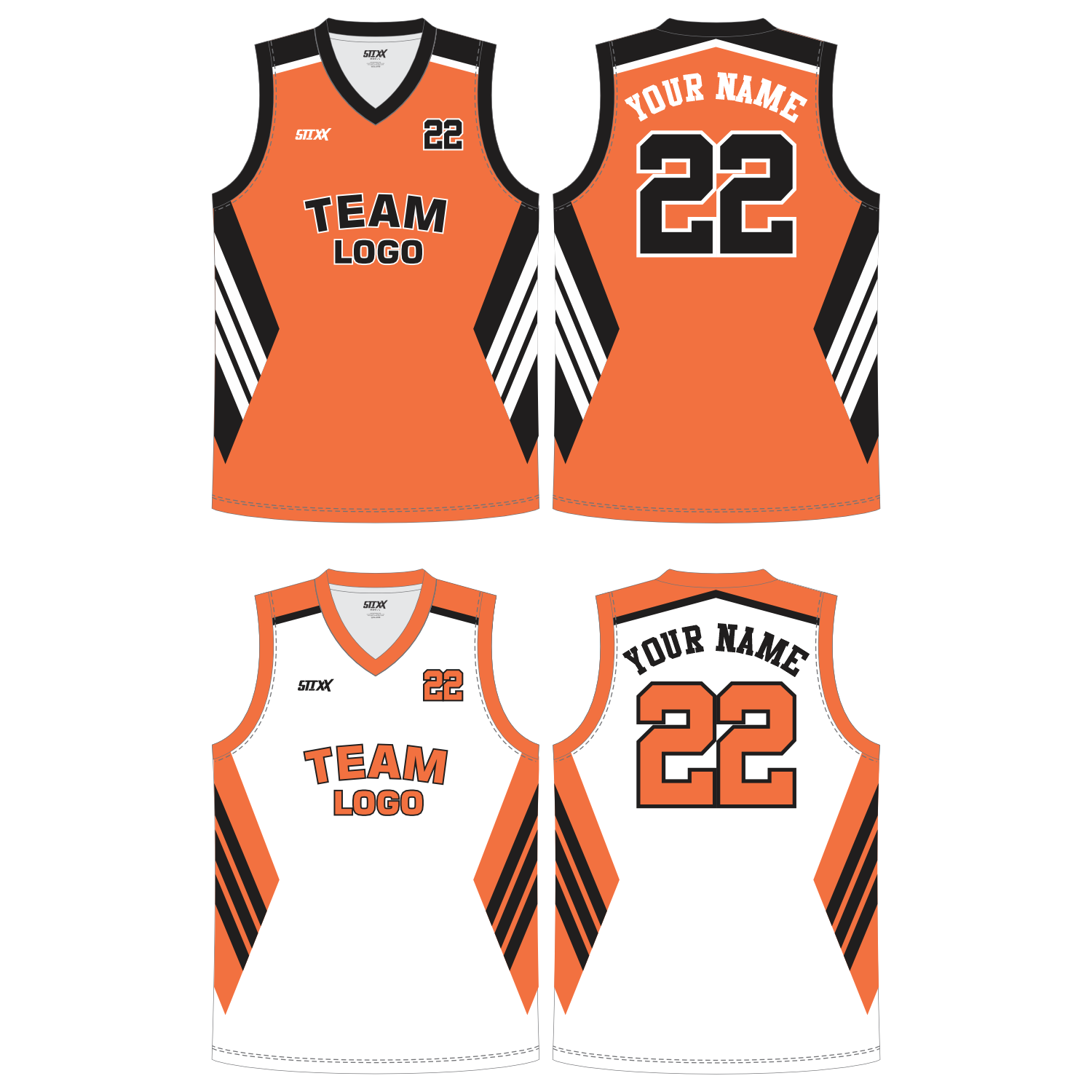 CUSTOM REVERSIBLE V-NECK BASKETBALL JERSEYS