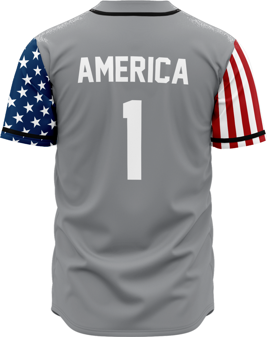GREY AMERICA 1 BASEBALL JERSEY