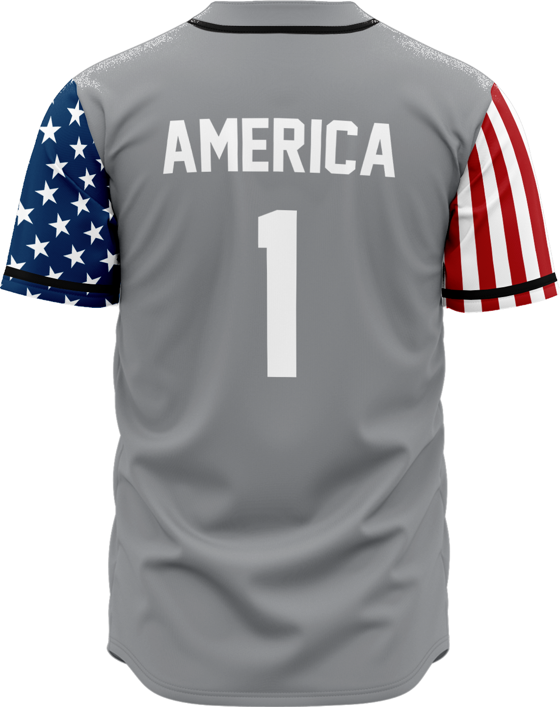 GREY AMERICA 1 BASEBALL JERSEY