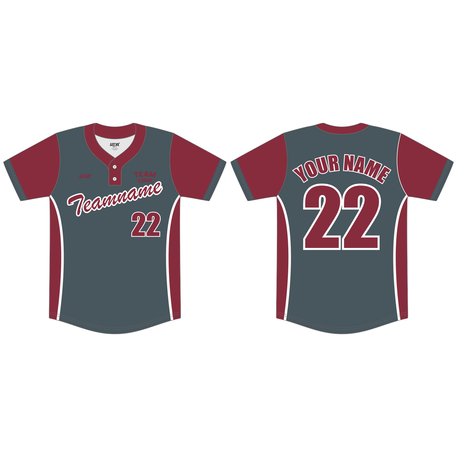 Custom 2-Button Baseball Jerseys
