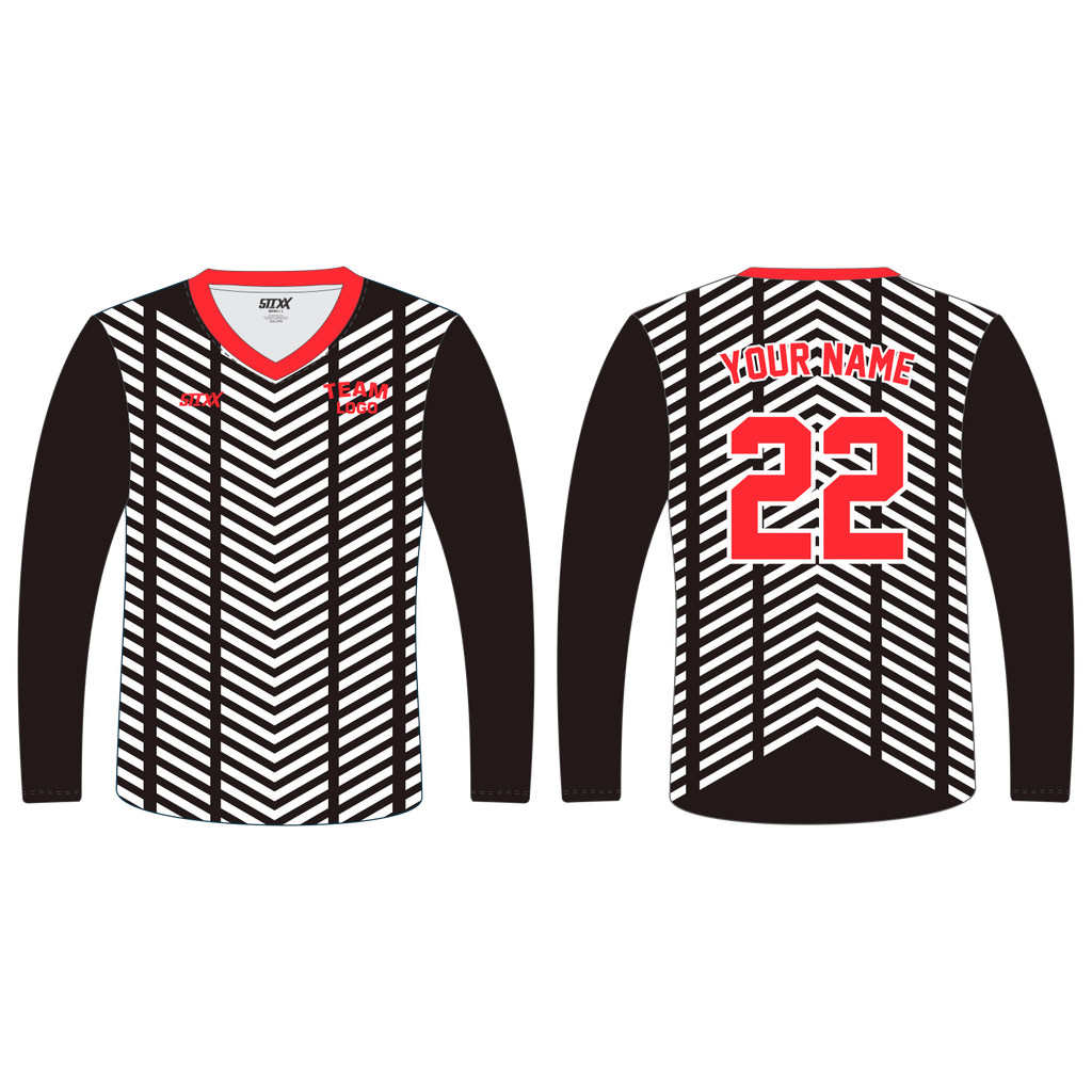Custom Long‑Sleeve V‑Neck T‑Shirts
