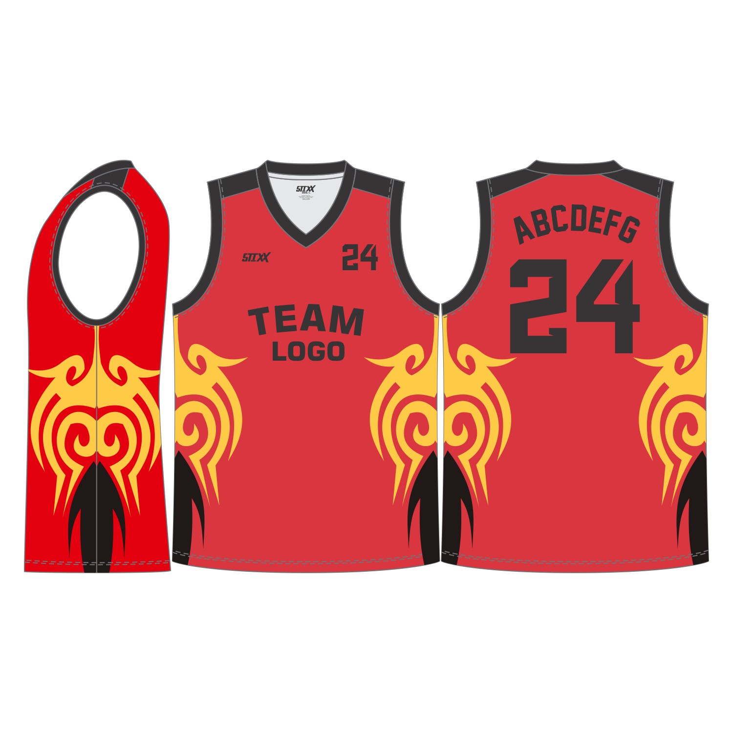 CUSTOM V-NECK BASKETBALL JERSEYS